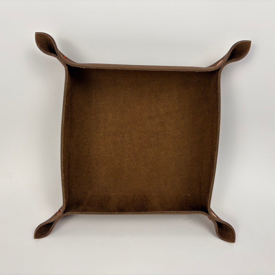 Back Road Provisions Large Leather Valet Tray