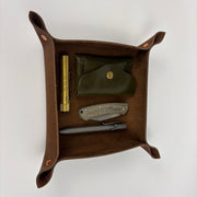 Back Road Provisions Large Leather Valet Tray
