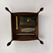 Back Road Provisions Large Leather Valet Tray