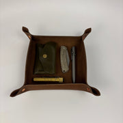 Back Road Provisions Large Leather Valet Tray