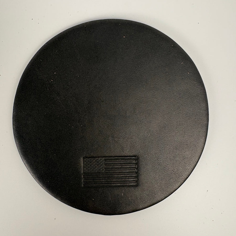 Back Road Provisions Leather Coaster Set of 4