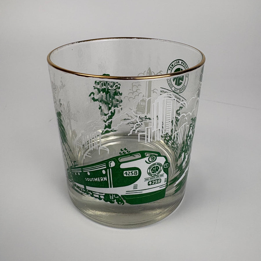 Set of 2 Vintage Railroad Rocks Glasses