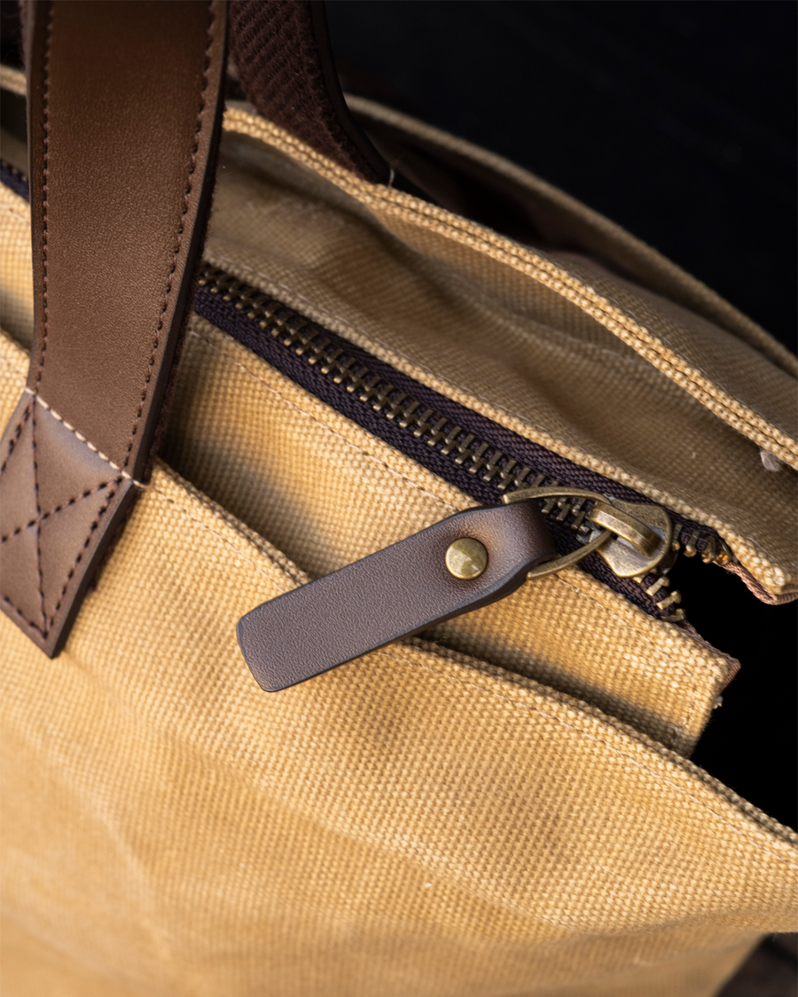 Steel City Waxed Canvas Tote Bag