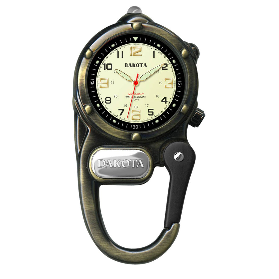 Dakota Mini Clip Watch with LED Flashlight, Tactical, Outdoor