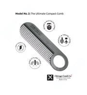 Chicago Comb Co. Model No. 2 Carbon Fiber Comb