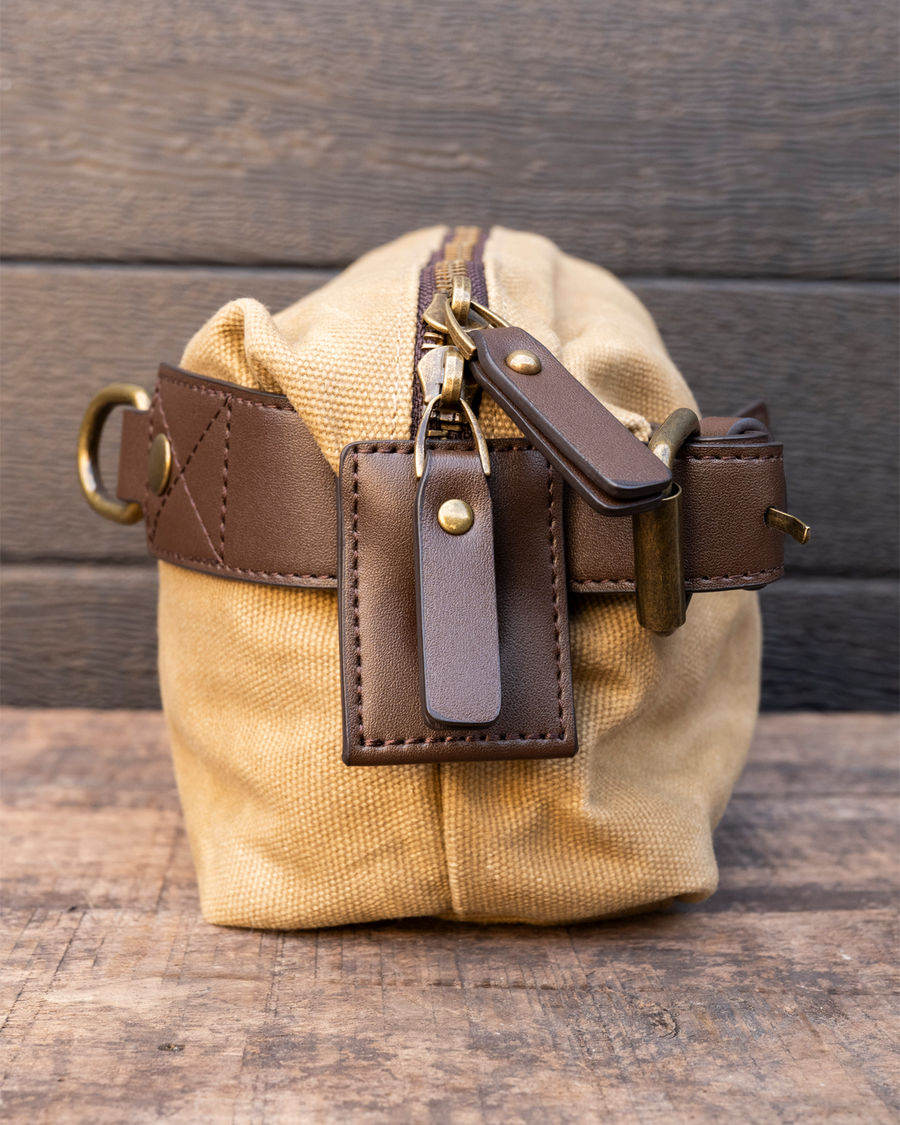 Steel City Waxed Canvas Dopp Bag
