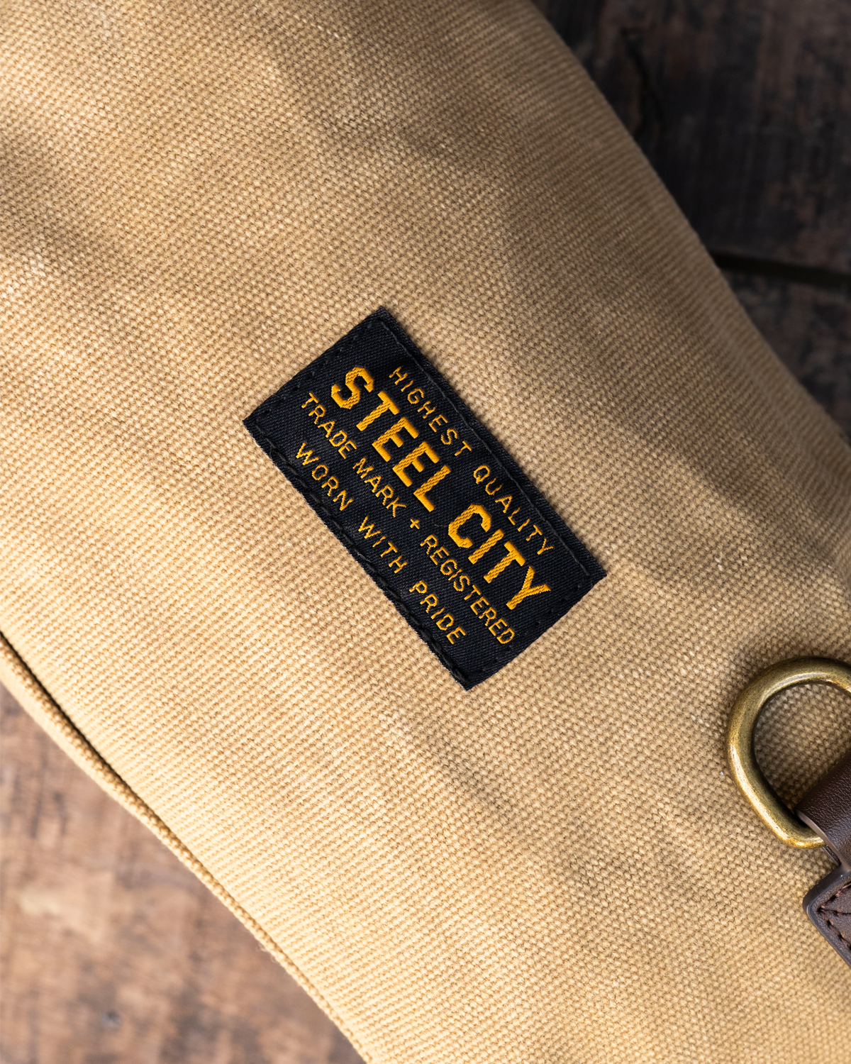 Steel City Waxed Canvas Dopp Bag