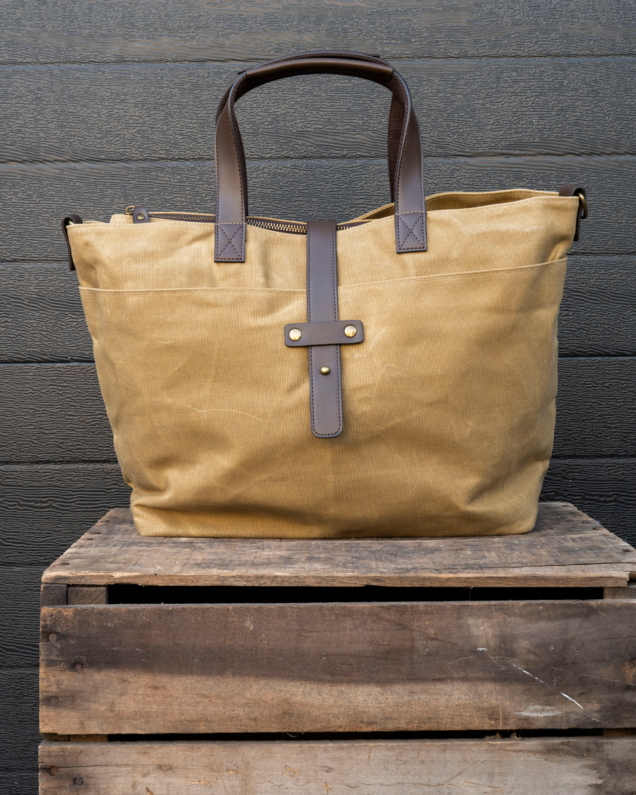 Steel City Waxed Canvas Tote Bag