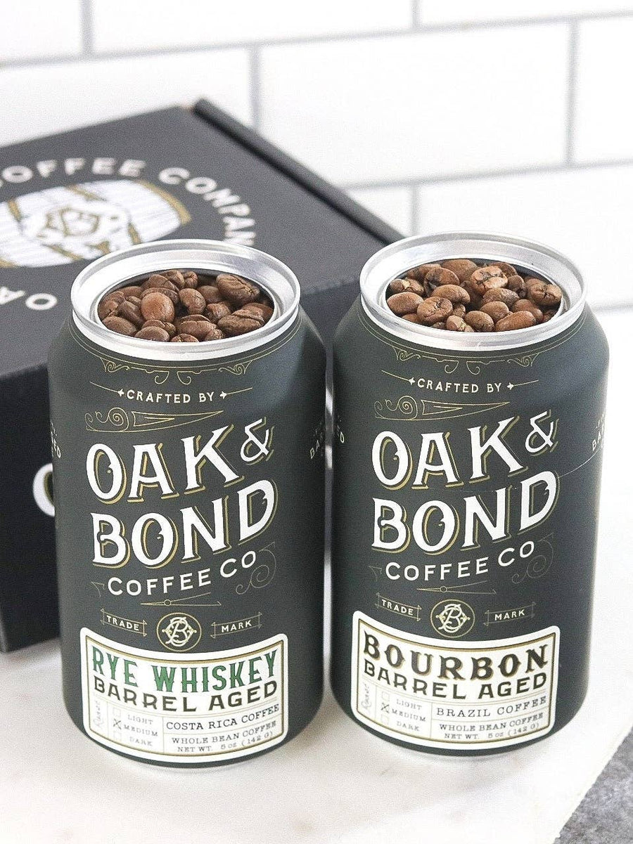 Bourbon and Rye Whiskey Barrel Aged Coffee Box