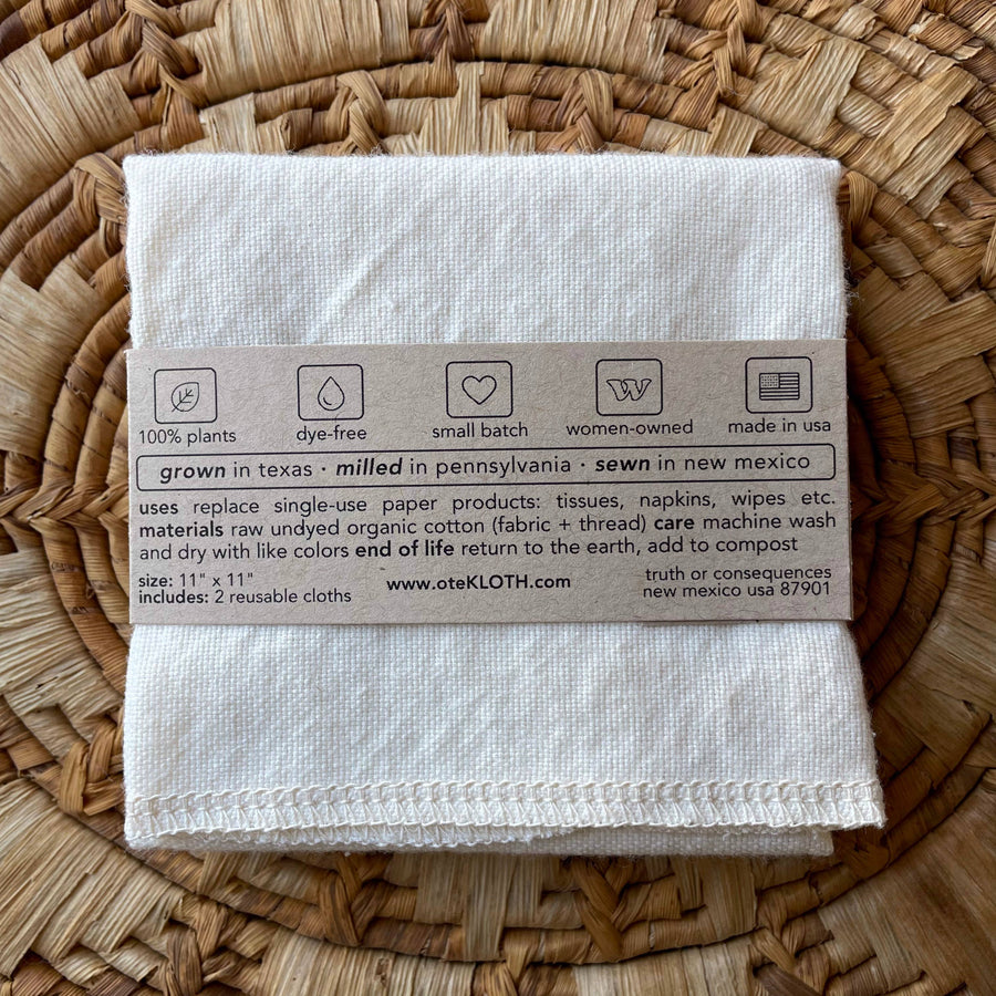 Organic Cotton Handkerchiefs | Reusable Napkins Paper Towels