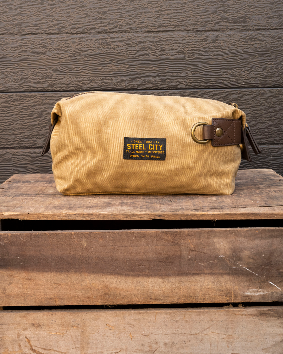Steel City Waxed Canvas Dopp Bag
