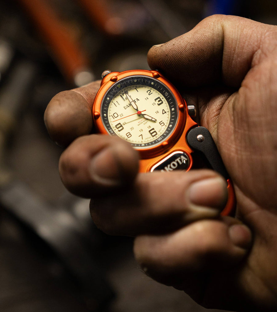 Dakota Mini Clip Watch with LED Flashlight, Tactical, Outdoor