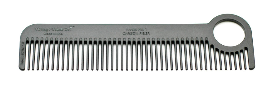 Chicago Comb Co. Model No. 1 Carbon Fiber Comb