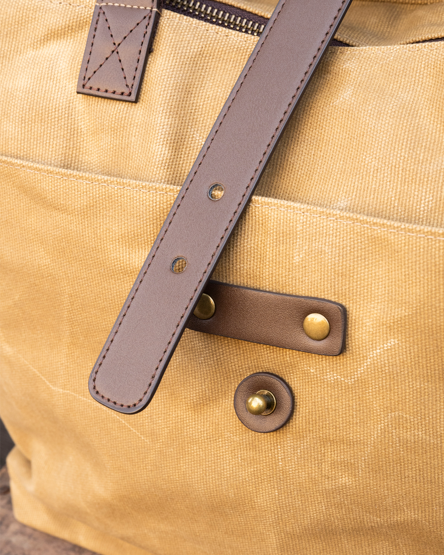 Steel City Waxed Canvas Tote Bag